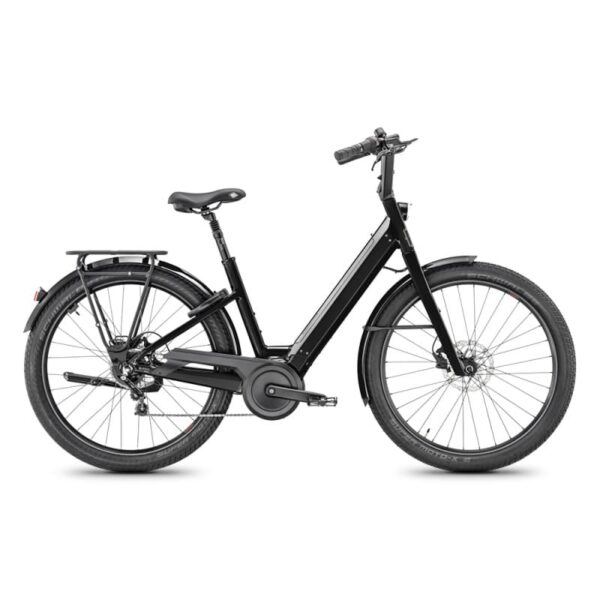 Vélo de ville électrique Moustache Lundi 27.4, noir - Batterie 500 Wh, idéal pour les trajets urbains