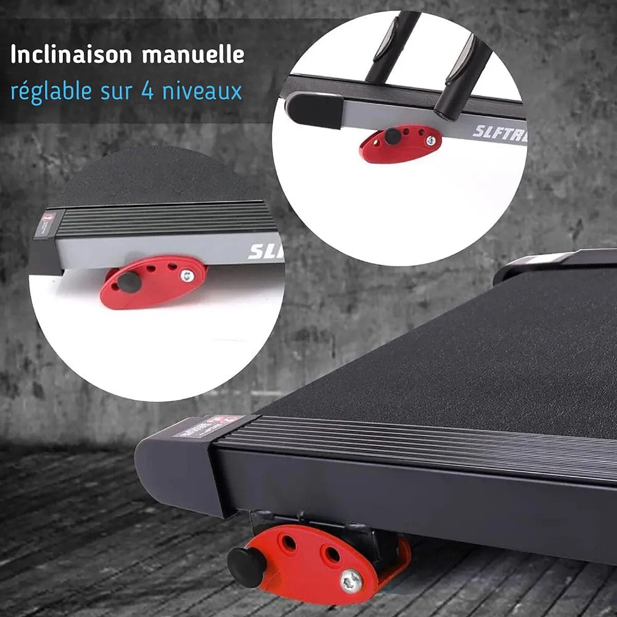 Tapis de course Serenelife compact - Inclinaison manuelle - 12 modes - LCD 8 cm - Bluetooth - Pliable – Image 6