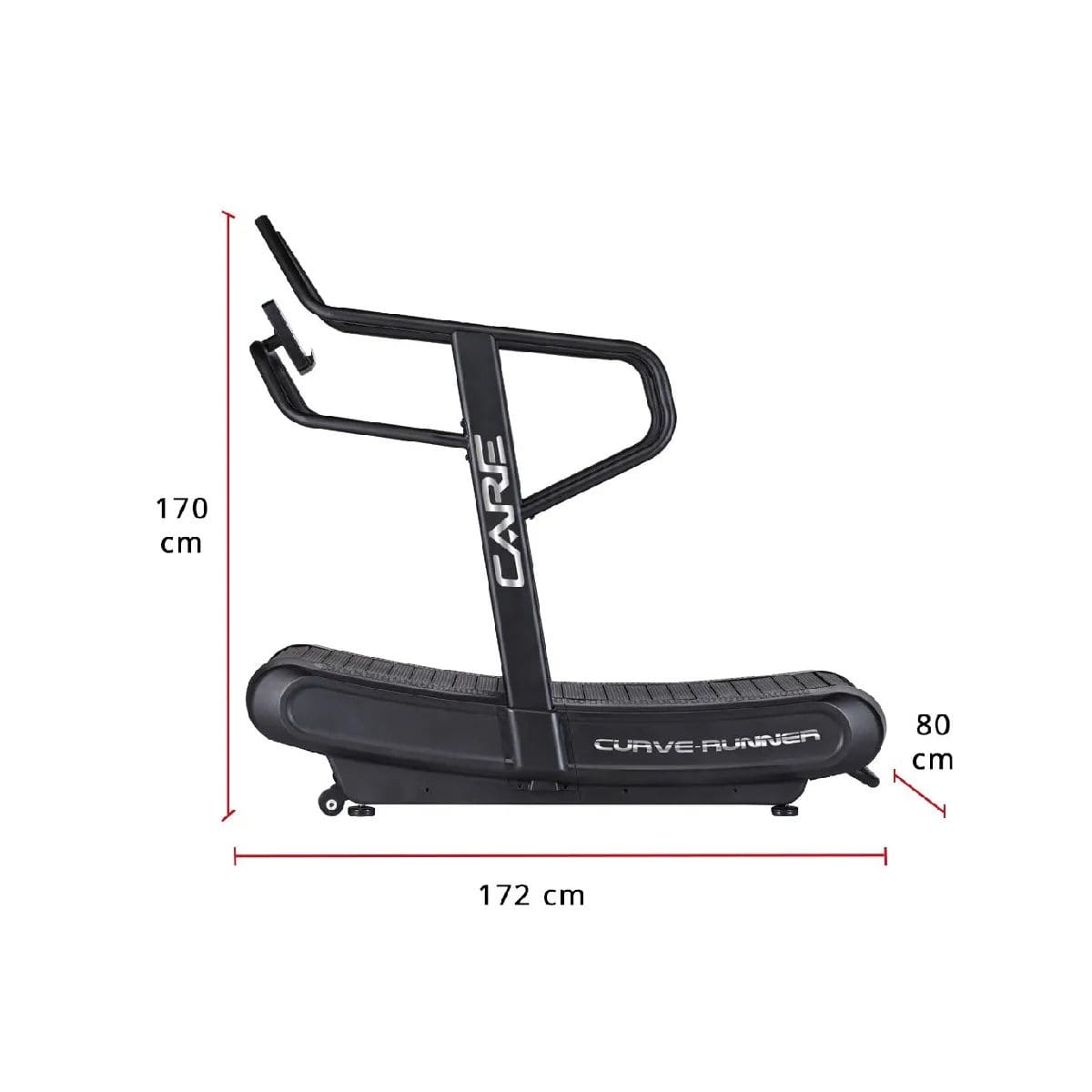 Care Curve-runner Tapis de course professionnel - Surface 160x44cm - 135 kg - 7 fonctions - Console intégrée - Performance, Endurance et Résistance Inégalées – Image 3