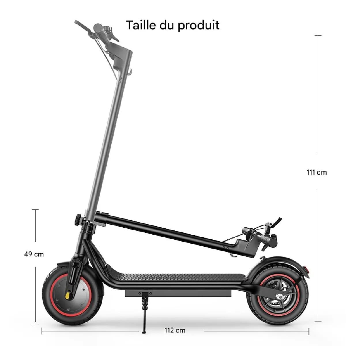 Trottinette Électrique Adulte 500W – iScooter W6 : 30 km d'Autonomie, Pliable & Frein à Disque – Image 3