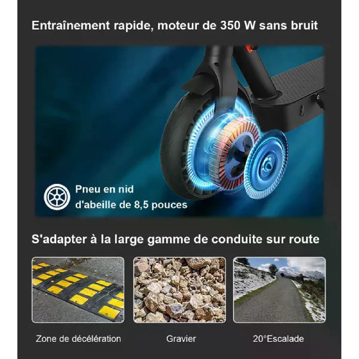 iScooter i9 - Trottinette électrique - Pliable- Moteur 350W - Vitesse max 30 km/h - Autonomie 25 km - Design compact – Image 4