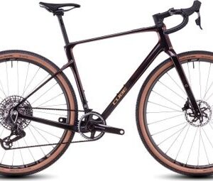Vélo de Gravel Cube Nuroad C:62 SLX Sram Force eTap AXS/XX SL Eagle AXS 12V 700 mm Orange Violet Solareclipse 2025