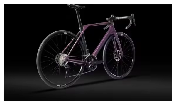 Vélo de route Lapierre Aircode DRS 5.0 violet équipé du groupe Shimano 105 Di2 12 vitesses et roues 700 mm