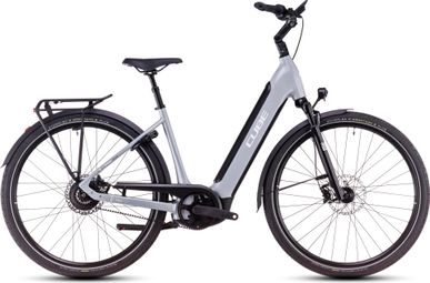 Vélo de Ville Électrique Cube Supreme Hybrid Deluxe SLX 625 Easy Entry Enviolo Trekking Courroie 625 Wh 700 mm Gris Polar 2025