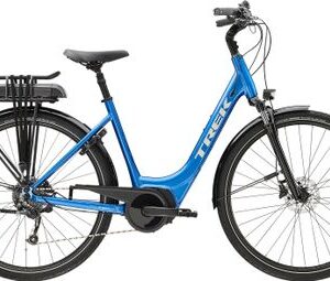 Vélo de Ville Électrique Trek Verve+ 2 Lowstep Shimano Acera/Altus 9V 500 Wh Bleu Alpine