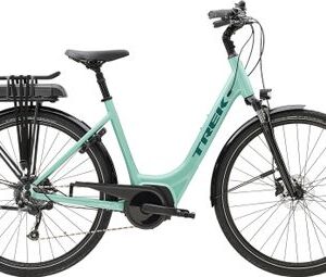 Vélo de Ville Électrique Trek Verve+ 2 Lowstep Shimano Acera/Altus 9V 500 Wh Vert Sauge