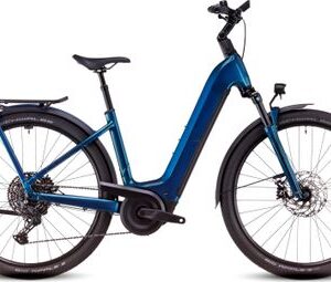 VTC Électrique Cube Kathmandu Hybrid EX 800 Easy Entry Shimano Cues 11V 800 Wh 700 mm Bleu Electric 2025