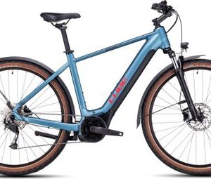 VTC Électrique Cube Nuride Hybrid Performance 500 Allroad Shimano Alivio 9V 500 Wh 29'' Bleu Metal