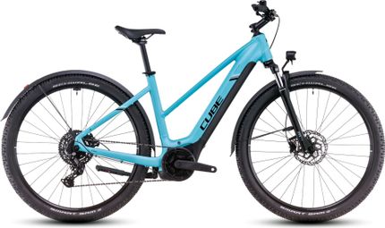 VTC Électrique Cube Nuride Hybrid Performance 625 Allroad Trapeze Shimano Cues 9V 625 Wh 29'' Bleu Swimming Pool 2025