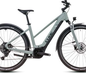 VTC Électrique Cube Nuride Hybrid Performance 625 Allroad Trapeze Shimano Cues 9V 625 Wh 29'' Gris Vert Swamp 2025