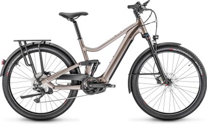 VTC Électrique Tout-Suspendu Moustache Samedi 27 Xroad FS 3 Smart System Shimano Deore 11V 500 Wh 27.5'' Beige 2023