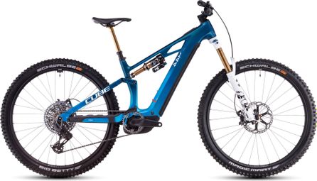 VTT Électrique Tout-Suspendu Cube Stereo Hybrid One44 HPC AT 800 Sram X0 Eagle AXS 12V 800 Wh 29'' Bleu Actionteam 2025