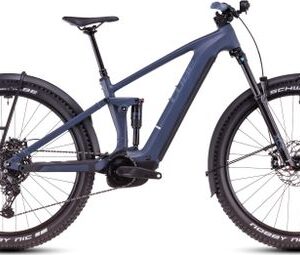 VTT Électrique Tout-Suspendu Cube Stereo Hybrid One44 Pro 800 Allroad Shimano Cues 11V 800 Wh 29'' Bleu Gris Ink 2025