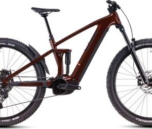 VTT Électrique Tout-Suspendu Cube Stereo Hybrid One44 Pro 800 Shimano Cues 11V 800 Wh 29'' Rouge Orange Bourbon 2025